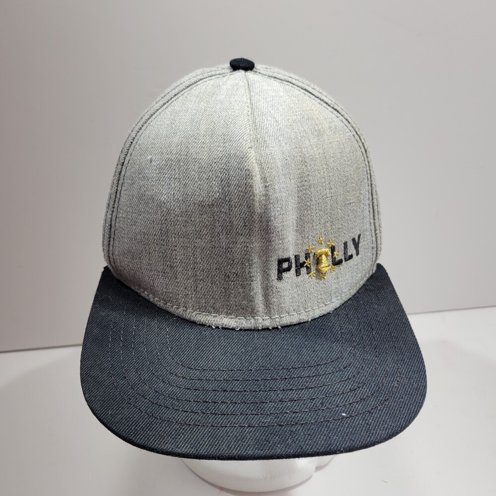 Otto Baseball Hat Cap Mens OS Gray Black Philly Embroidery Adjustable SnapBack